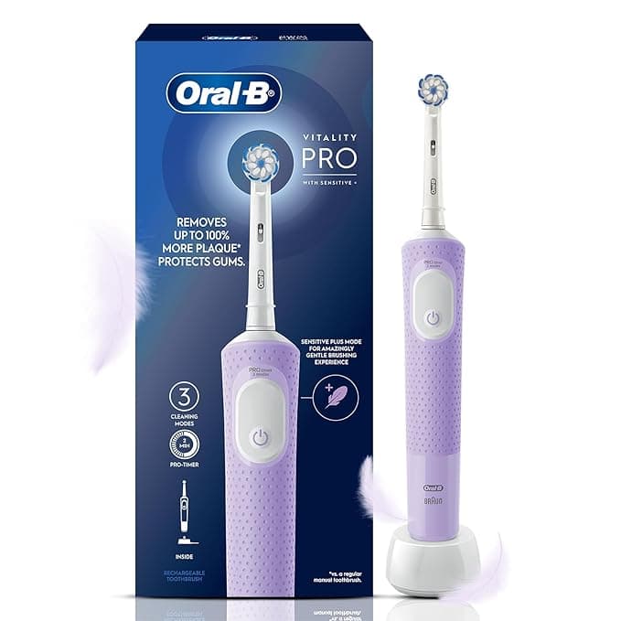 Oral-B Vitality Pro with Sensitive Plus Rechargeable Electric Toothbrush for Adults