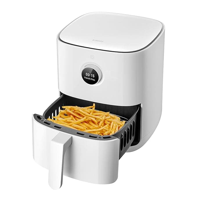 Xiaomi Smart Air Fryer for 4-5 People|90% Less Fat l 1500W Fast Cooking|7 Pre-set Menus|Grill, Bake, Fry, Reheat, Defrost|40-200 C l Dual Speed Technology|Voice Control|90+ Recipe 3.5 liter, White