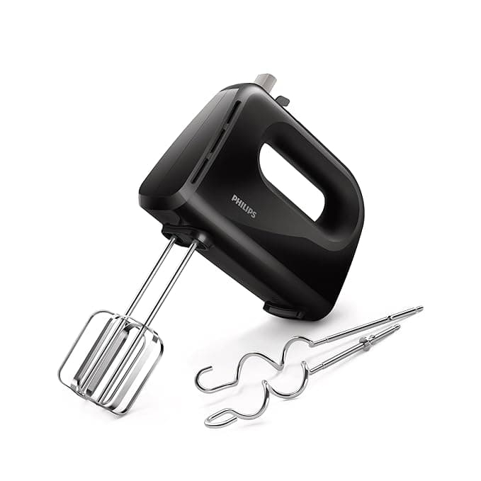 Philips HR3705/10 300 Watt Lightweight Hand Mixer, Blender with 5 speed control settings, stainless steel accessories and 2 years warranty